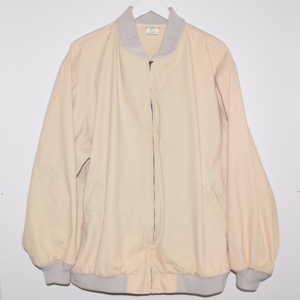 Vintage L.L. Bean Cotton Bomber Jacket Tan